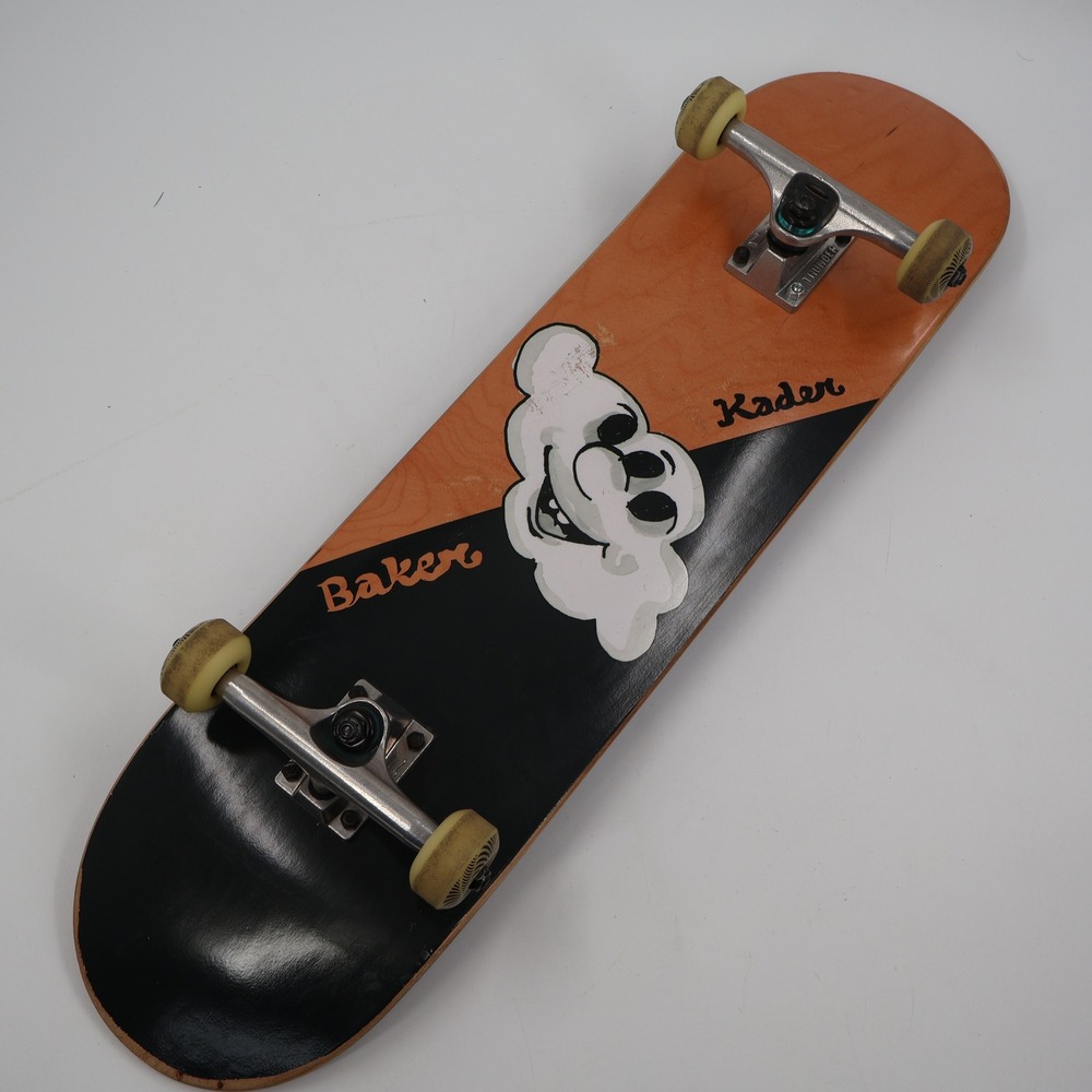 Baker Kader Sylla Skateboard Complete Orange Black Thunder Trucks Spitfire 48mm